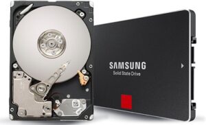 hard drive and SSD