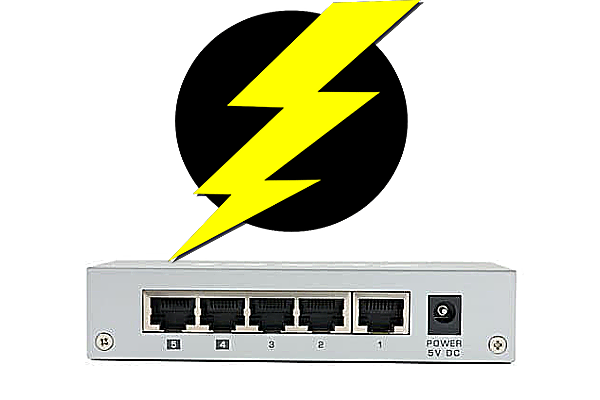 How to protect network switch from lightning
