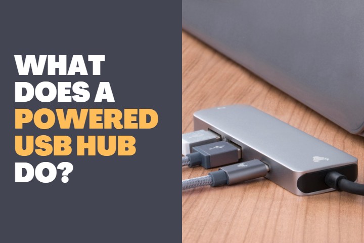 What does a powered USB hub do?
